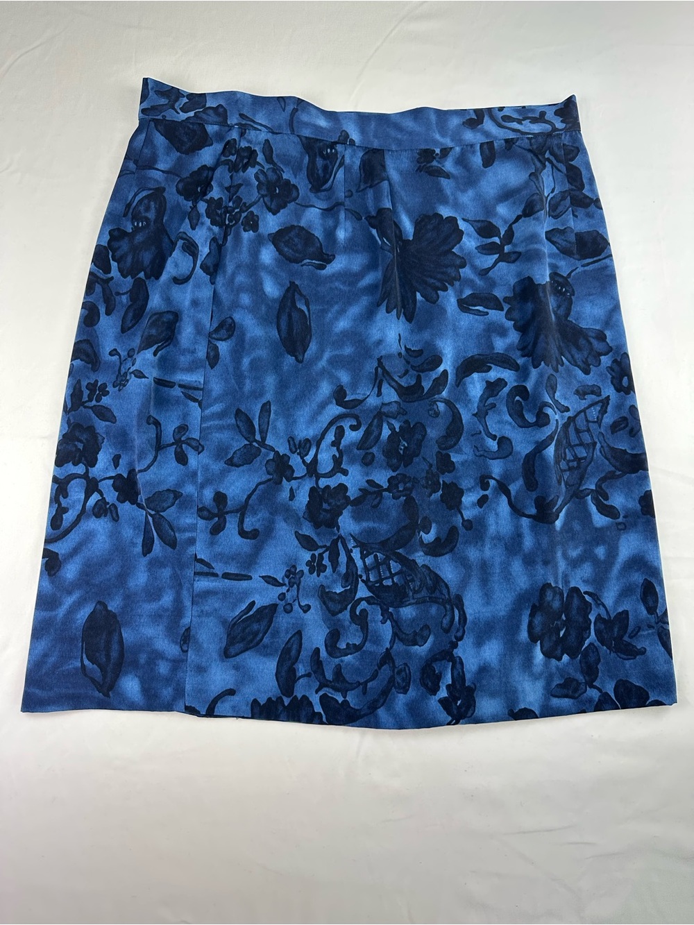Vintage A&K Designs Blue Floral Skirt Y2K Grunge 90s Whimsigoth Retro Sz XL